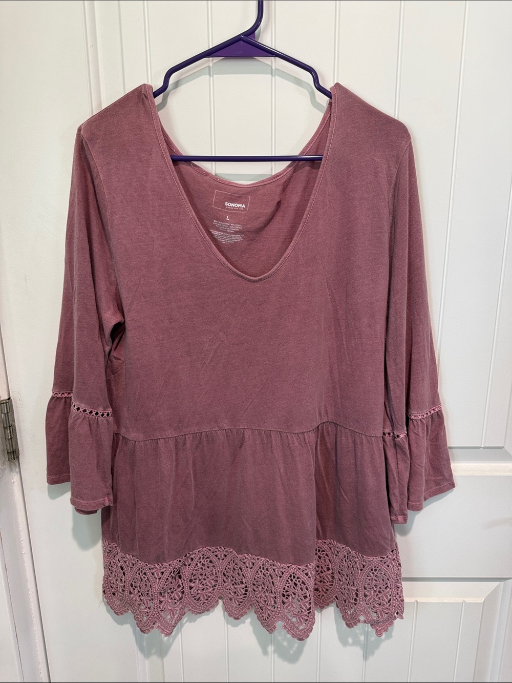 Mauve lace blouse